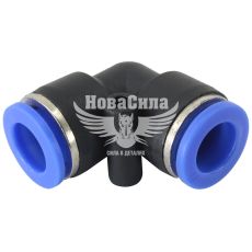 З'єднувач аварійний трубки ПВХ Г-подібний пластик 10х10мм. (Skadi)