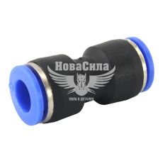 З'єднувач аварійний трубки ПВХ прямий пластик 9х9мм. (Skadi)