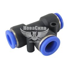 Соединитель аварийный трубки ПВХ тройник пластик 10х12х10мм. (Skadi)