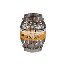 Гофра глушника 45х100мм. 3-х шарова Interlock, (Walline) (короткий фланець)