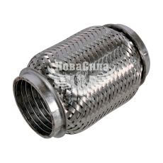 Гофра глушителя 55х120мм. 3-х слойная Interlock (CarLine) (короткий фланец)