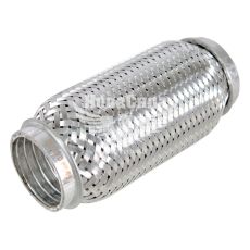 Гофра глушника 45х150мм. 3-х шарова Interlock (CarLine) (короткий фланець)