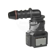 Зєднувач швидкознімний для паливних шлангів кутовий 6х8мм. (Rider) (9,49 ID)