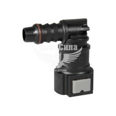 Зєднувач швидкознімний для паливних шлангів кутовий 8х10мм. (Rider) (9,89 ID)