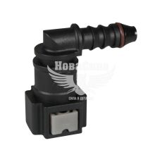 Зєднувач швидкознімний для паливних шлангів кутовий 6х8мм. (Rider) (7,89 ID)