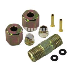 Соединитель аварийный трубки ПВХ прямой металл 4х4мм. (Skadi) разборной