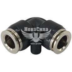 Соединитель аварийный трубки ПВХ Г-образный пластик+метал 8х8мм. (Skadi)