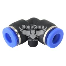 З'єднувач аварійний трубки ПВХ Г-подібний пластик 6х6мм. (Skadi)