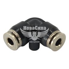 Соединитель аварийный трубки ПВХ Г-образный пластик+метал 4х4мм. (Skadi)