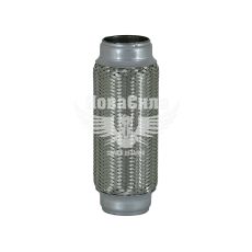 Гофра глушителя 50х200мм. 2-х слойная (CarLine) (длинный фланец)