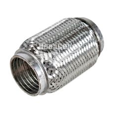 Гофра глушника 50х120мм. 3-х шарова Interlock (CarLine) (короткий фланець)