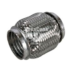 Гофра глушителя 55х100мм. 3-х слойная Interlock (CarLine) (короткий фланец)