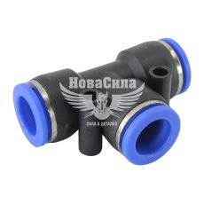 З'єднувач аварійний трубки ПВХ трійник пластик 12х12х12мм. (Skadi)