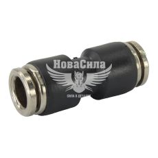 Соединитель аварийный трубки ПВХ прямой пластик+метал 8х8мм. (Skadi)