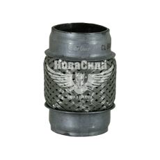 Гофра глушника 50х100мм. 2-х шарова (CarLine) (довгий фланець)