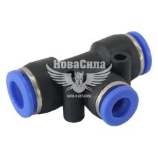 Соединитель аварийный трубки ПВХ тройник пластик 8х6х8мм. (Skadi)
