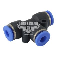 З'єднувач аварійний трубки ПВХ трійник пластик 5х5х5мм. (Skadi)