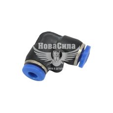 З'єднувач аварійний трубки ПВХ Г-подібний пластик 4х4мм. (Rider)