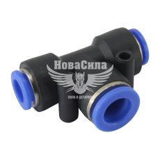 З'єднувач аварійний трубки ПВХ трійник пластик 8х10х8мм. (Skadi)