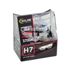 Лампочка галогенна H7 PX26d 12V-55Вт (Solar) 3700K (Starlight) +60 (кт. 2шт)