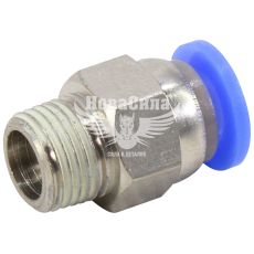 Соединитель трубки ПВХ с наружной резьбой прямой пластик 1/8х6мм. (Airkraft)