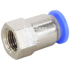 З'єднувач трубки ПВХ з внутр. різьбою прямий пластик 1/8х8мм. (Airkraft)