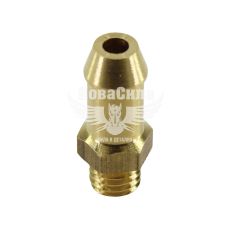 Штуцер подачі газу в карбюратор ГБО М8х1.25мм. врізний (Україна) на шланг діам.8