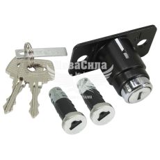 Замок багажника + личинки 21099 (ДААЗ) (чорний)