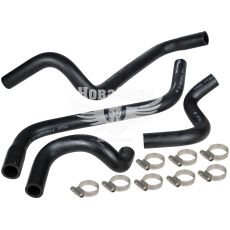 Патрубок пічки 21082 к-т. 4шт. інжектор (АТ) (з хомутами)