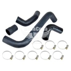 Патрубок системы охлаждения 2105-07 к-т. 4шт. медные (АТ) (с хомутами)