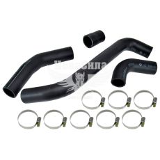 Патрубок системы охлаждения 2105-07 к-т. 4шт. алюминиевые (АТ) (с хомутами)