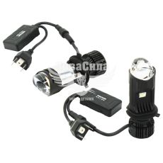 Лампочка LED H4 (Decker) (GL-01 PRO 6000K) с линзами