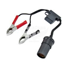 Гніздо прикурювача з крокодилами (Uragan) до АКБ (12V, 20А, 30см.)