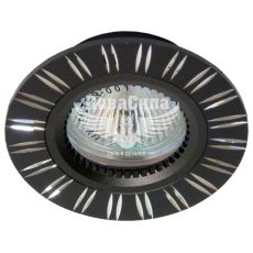 Світильник вбудований Feron GS-M393 круглий під лампу G5.3 MR16, чорний