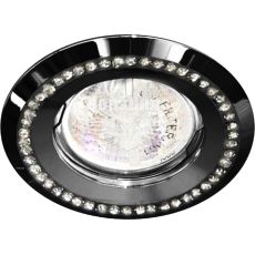 Світильник вбудований Feron DL103-BK квадратний під лампу G5.3 MR16, прозорий чорний