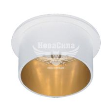 Світильник вбудований Feron DL6005 круглий під лампу G5.3 MR16, білий / золото