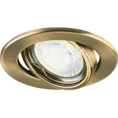 Світильник вбудований Feron DL11 поворотний під лампу G5.3 MR16, античне золото