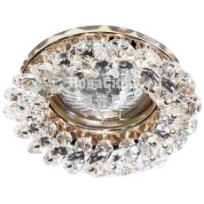 Світильник вбудований Feron CD4141 круглий під лампу G5.3 MR16, прозорий золото