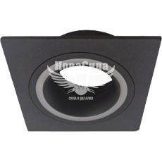 Светильник встроенный Feron DL6140 квадратный под лампу G5.3 MR16, черный