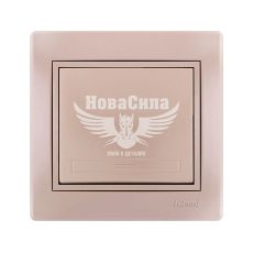 LEZARD MIRA Вимикач одинарний, перлинно білий