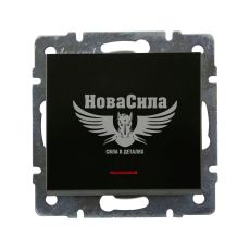 LEZARD RAIN Вимикач одинарний з підсвіткою, антрацит, без рамки