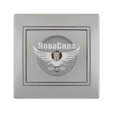 LEZARD MIRA Розетка супутникова TV прохідна, сірий металік