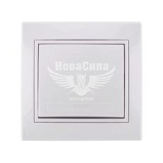 LEZARD MIRA Вимикач одинарний, білий