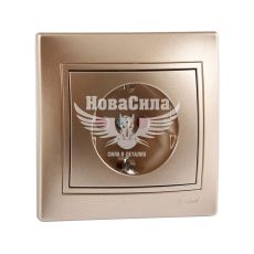 LEZARD MIRA Розетка одинарна з/з з захистом від дітей, світло-коричневий перламутр