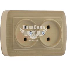 LEZARD DEMET Розетка подвійна б/з, клен