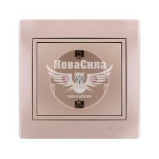 LEZARD MIRA Розетка одинарная з/з с защитой от детей, жемчужно-белый