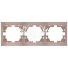 LEZARD MIRA Рамка 3-я горизонтальная, крем