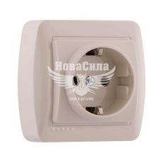 LEZARD DEMET Розетка одинарная з/з, крем