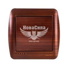 LEZARD DEMET Вимикач одинарний, античний махагон