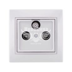 LEZARD MIRA Розетка супутникова TV, SAT, Radio кінцева, білий